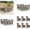 Image de vidaXL - 7-delige - Tuinset - met - kussens - poly - rattan - grijs