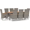 Image de vidaXL - 9-delige - Tuinset - met - kussens - poly - rattan - grijs