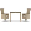 Image de vidaXL - 3-delige - Tuinset - met - kussens - poly - rattan - beige