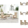 Image de vidaXL - 3-delige - Tuinset - met - kussens - poly - rattan - beige