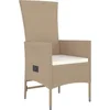Image de vidaXL - 5-delige - Tuinset - met - kussens - poly - rattan - beige