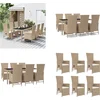 Image de vidaXL - 7-delige - Tuinset - met - kussens - poly - rattan - beige
