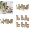 Image de vidaXL - 7-delige - Tuinset - met - kussens - poly - rattan - beige