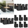 Image de vidaXL - 7-delige - Tuinset - met - kussens - poly - rattan - zwart