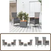 Image de vidaXL - 3-delige - Loungeset - poly - rattan - en - massief - acaciahout - grijs