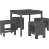 Image de vidaXL - 5-delige - Tuinset - massief - grenenhout - grijs
