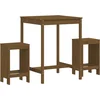 Image de vidaXL - 3-delige - Tuinbarset - massief - grenenhout - honingbruin