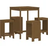 Image de vidaXL - 5-delige - Tuinbarset - massief - grenenhout - honingbruin