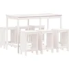 Image de vidaXL - 7-delige - Barset - massief - grenenhout - wit