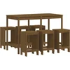 Image de vidaXL - 7-delige - Tuinbarset - massief - grenenhout - honingbruin