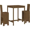 Image de vidaXL - 3-delige - Tuinbarset - massief - grenenhout - honingbruin