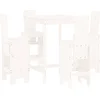Image de vidaXL - 5-delige - Barset - massief - grenenhout - wit