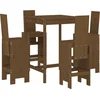 Image de vidaXL - 5-delige - Tuinbarset - massief - grenenhout - honingbruin