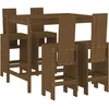 Image de vidaXL - 5-delige - Tuinbarset - massief - grenenhout - honingbruin