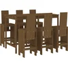 Image de vidaXL - 7-delige - Tuinbarset - massief - grenenhout - honingbruin