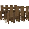 Image de vidaXL - 9-delige - Tuinbarset - massief - grenenhout - honingbruin