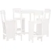 Image de vidaXL - 5-delige - Barset - massief - grenenhout - wit