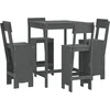Image de vidaXL - 5-delige - Tuinbarset - massief - grenenhout - grijs