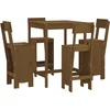 Image de vidaXL - 5-delige - Tuinbarset - massief - grenenhout - honingbruin