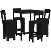 Image de vidaXL - 5-delige - Barset - massief - grenenhout - zwart