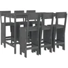 Image de vidaXL - 7-delige - Tuinbarset - massief - grenenhout - grijs