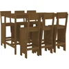 Image de vidaXL - 7-delige - Tuinbarset - massief - grenenhout - honingbruin