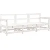 Image de vidaXL - 3-delige - Loungeset - massief - grenenhout - wit