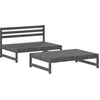 Image de vidaXL - 2-delige - Loungeset - massief - grenenhout - grijs