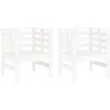 Image de vidaXL - Tuinstoelen - 2 - st - 61,5x53x71 - cm - massief - grenenhout - wit