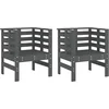 Image de vidaXL - Tuinstoelen - 2 - st - 61,5x53x71 - cm - massief - grenenhout - grijs