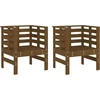 Image de vidaXL - Tuinstoelen - 2 - st - 61,5x53x71 - cm - massief - grenenhout - honingbruin