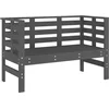 Image de vidaXL - Tuinbankje - 111,5x53x71 - cm - massief - grenenhout - grijs