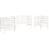 Image de vidaXL - 3-delige - Loungeset - massief - grenenhout - wit