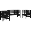 Image de vidaXL - 3-delige - Loungeset - massief - grenenhout - zwart