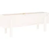 Image de vidaXL - Plantenbak - verhoogd - 101x30x38 - cm - massief - grenenhout - wit