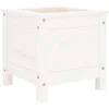 Image de vidaXL - Plantenbak - 40x40x39 - cm - massief - grenenhout - wit