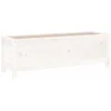 Image de vidaXL - Plantenbak - verhoogd - 119,5x40x39 - cm - massief - grenenhout - wit