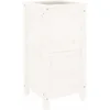 Image de vidaXL - Plantenbak - 40x40x78 - cm - massief - grenenhout - wit