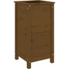 Image de vidaXL - Plantenbak - 40x40x78 - cm - massief - grenenhout - honingbruin
