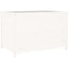 Image de vidaXL - Plantenbak - verhoogd - 119,5x82,5x78 - cm - massief - grenenhout - wit