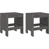 Image de vidaXL - Tuinkrukken - 2 - st - 40x36x45 - cm - massief - grenenhout - grijs