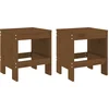 Image de vidaXL - Barkrukken - 2 - st - 40x36x45 - cm - massief - grenenhout - honingbruin