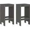 Image de vidaXL - Barkrukken - 2 - st - 40x36x75 - cm - massief - grenenhout - grijs