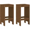 Image de vidaXL - Barkrukken - 2 - st - 40x36x75 - cm - massief - grenenhout - honingbruin