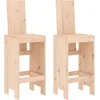 Image de vidaXL - Barkrukken - 2 - st - 40x42x120 - cm - massief - grenenhout
