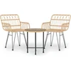 Image de vidaXL - 3-delige - Tuinset - poly - rattan