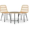 Image de vidaXL - 3-delige - Tuinset - poly - rattan