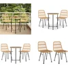 Image de vidaXL - 3-delige - Tuinset - poly - rattan