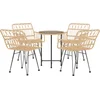 Image de vidaXL - 5-delige - Tuinset - poly - rattan