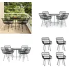 Image de vidaXL - 5-delige - Tuinset - poly - rattan - zwart